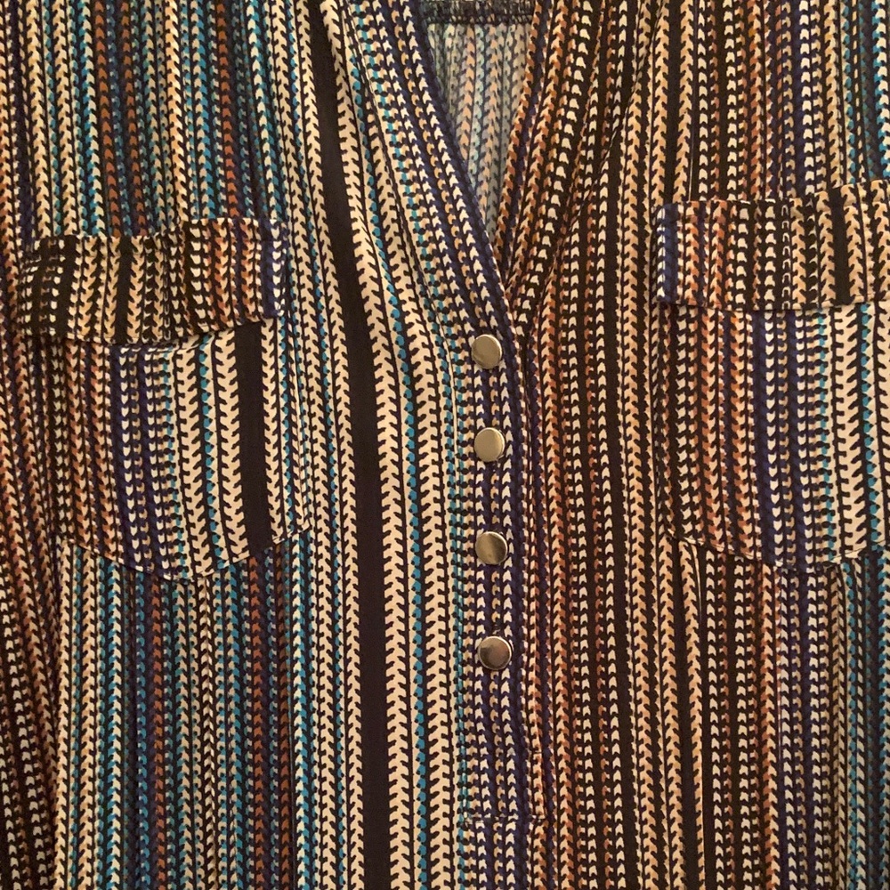Ava & Grace Multicolor Striped Blouse - Picture 4 of 5